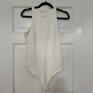 Abercrombie White Sleeveless Bodysuit